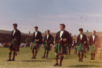 On the playing field at St. Anthony's Primary School in the sixties.