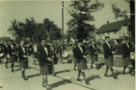 Marching through the streets of Wythenshawe in the sixties.